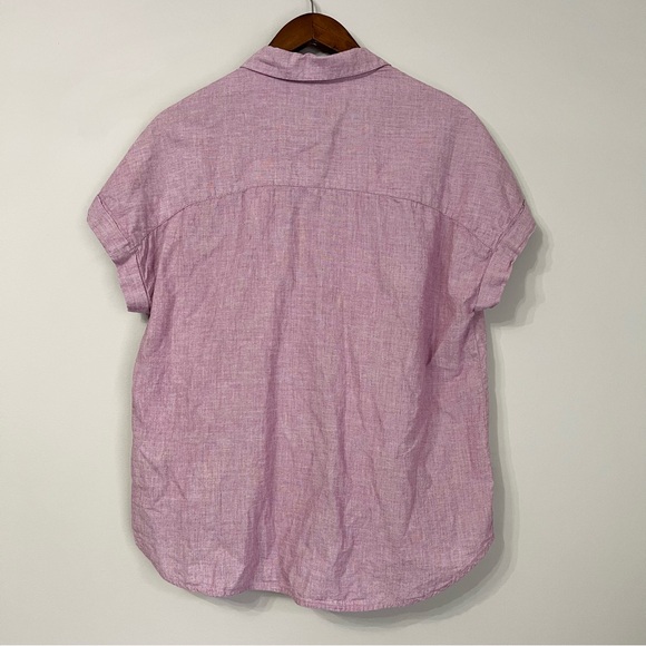 Lola River Cotton Button Down Blouse Size L - Picture 5 of 9